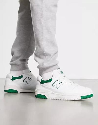 New_balance  - 550 - Baskets - Blanc et vert 