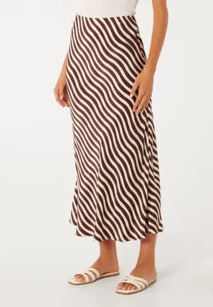 Forever_new Monica Skirt - Jupe longue - choc waved 