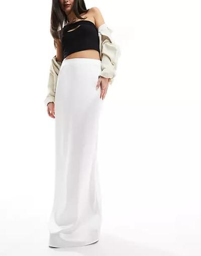 In_the_style  - Jupe longue en satin - Blanc 