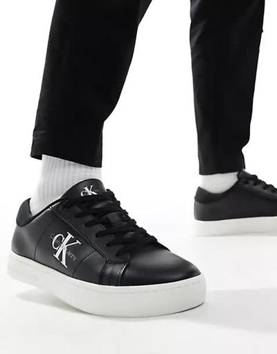 Calvin_klein  Jeans - Baskets en cuir - Noir 