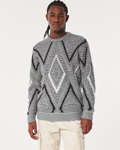 Hollister Relaxed Textured Stitch Crew Sweater 