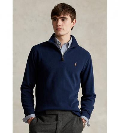 Ralph_lauren Polo   															 					Estate-Rib navy sweater 