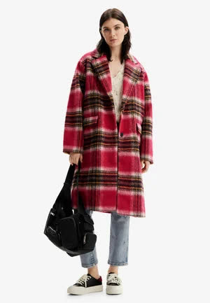 Desigual Plaid - Manteau classique - red 