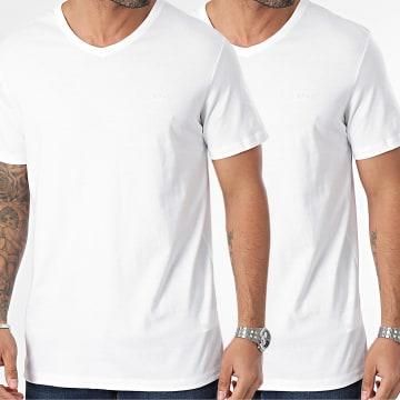 Hugo_boss Lot De 2 Tee Shirts Col V 50479535 Blanc 