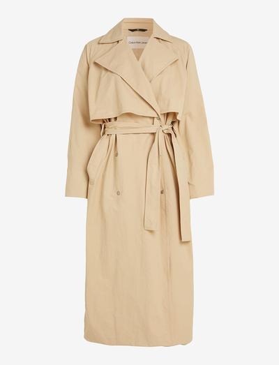 Calvin_klein_jeans Belted Trench Coat 