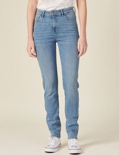 Bonobo Jeans slim taille haute denim used femme 