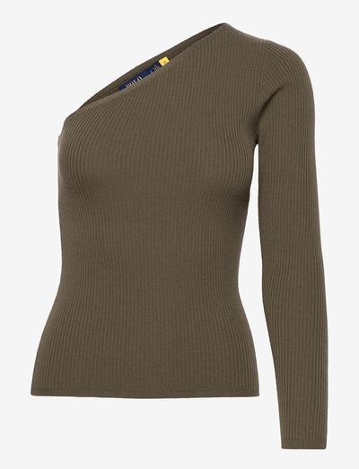 Ralph_lauren Merino Wool One-Shoulder Sweater 