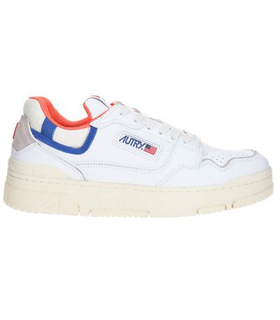 Autry Baskets homme Clc Blanc Orange et Bleu 