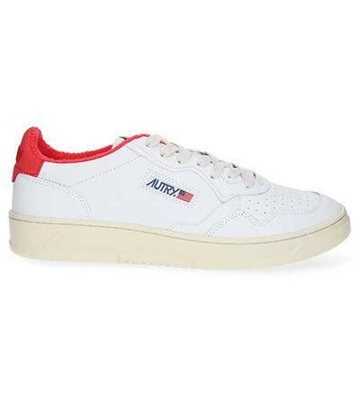 Autry Baskets homme Medalist Low Goat Sponge White/Red 