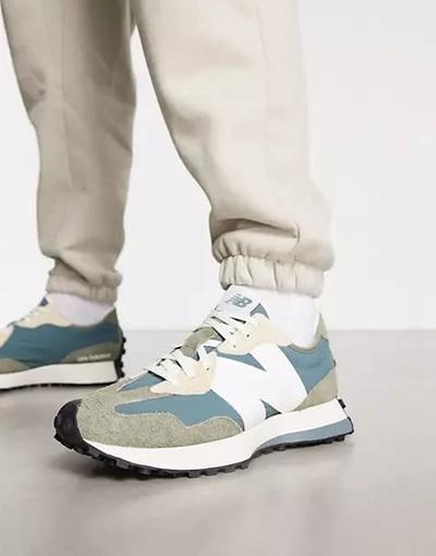 New_balance  - 327 - Baskets - Gris et bleu clair 