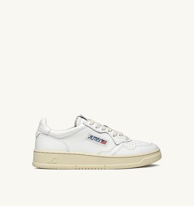 Autry Basket Medalist Low En Cuir Blanc 