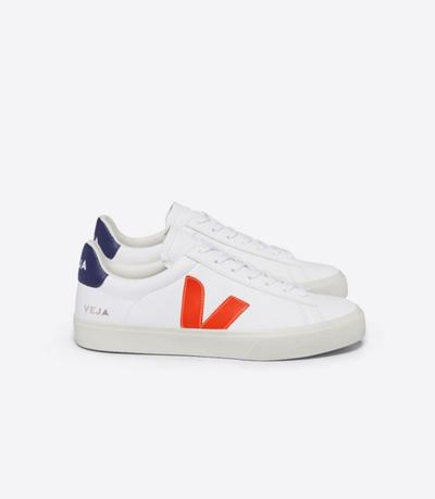 Veja Campo Chromefree Leather White Orange Fluo 