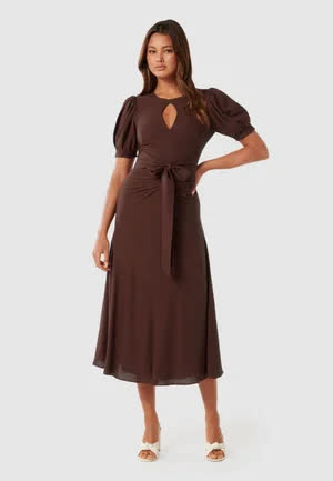 Forever_new Casey Puff Sleeve - Robe de soirée - chocolate 