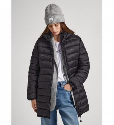 Pepe_jeans   															 					Manteau long Maddie noir 