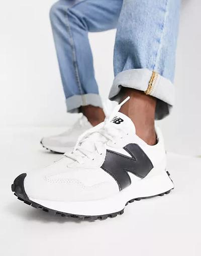 New_balance  - 327 - Baskets - Blanc et noir 