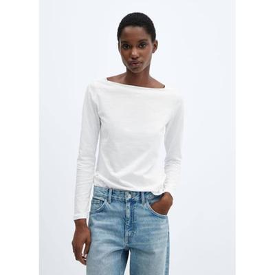 Mango T-shirt col bateau coton 