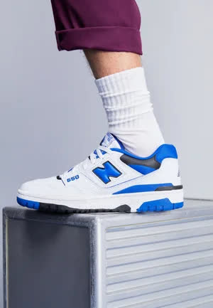 New_balance 550 Unisex - Baskets basses - white/royal 