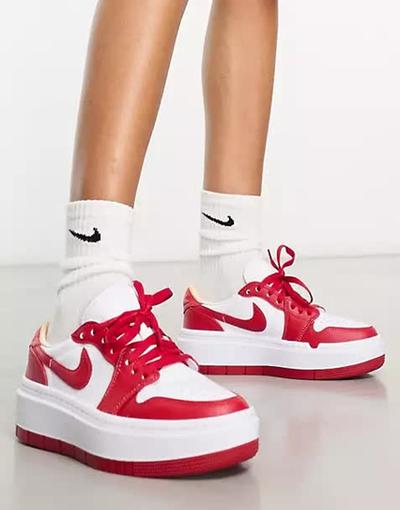 Jordan Jordan - Air Jordan 1 Elevate - Baskets basses - Blanc et rouge feu 