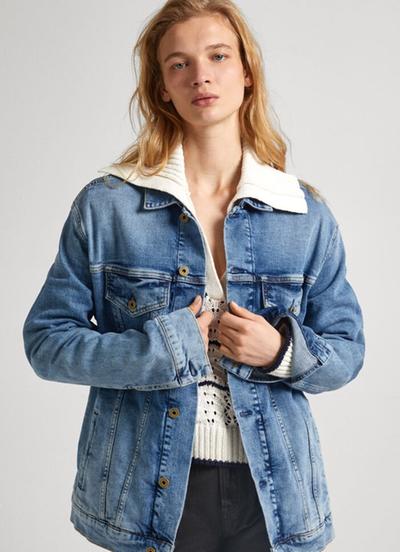 Pepe_jeans Veste En Denim Coupe Boyfriend 