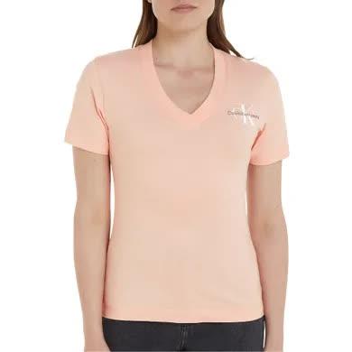 Calvin_klein  T-shirt Monologo Slim V-neck Femmes 