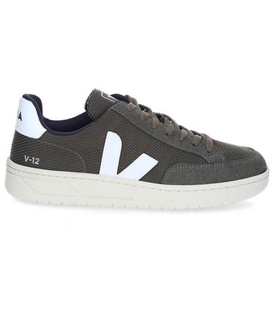 Veja Baskets homme V-12 B-Mesh Olive White 