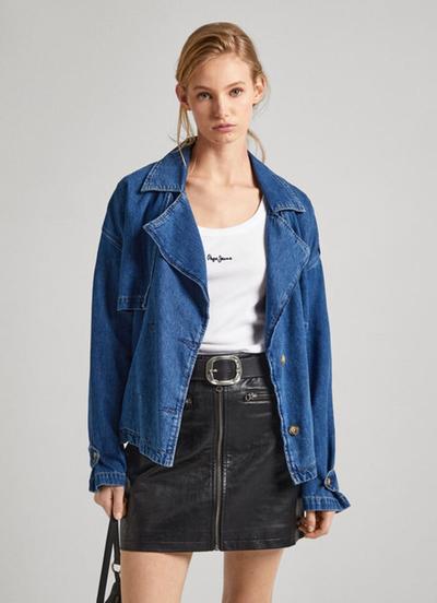 Pepe_jeans Veste En Denim Coupe Large 