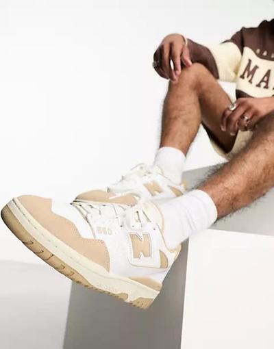 New_balance  - 550 - Baskets - Blanc et fauve 