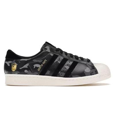 Adidas  Superstar des années 80 Invaincu Bape Noir Camouflage 