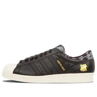 Adidas  x A Bathing Ape x Undefeated Superstars 80v 'Black' 