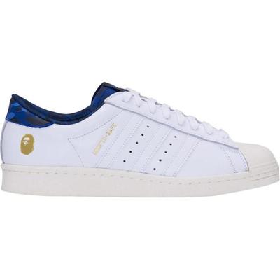 Adidas Undefeated x A Bathing Ape x Superstars 80v 'White Blue' 